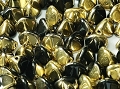 50 Pinch Beads Jet Gold