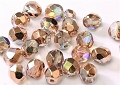 50 Glasschliffperlen Crystal Copper Rainbow