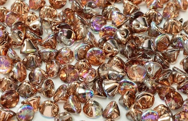 50 Button Bead® Crystal Copper Rainbow