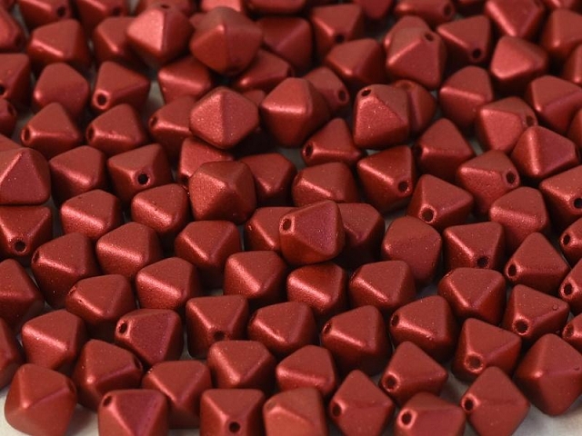 50 Stück Bicone Lava Red