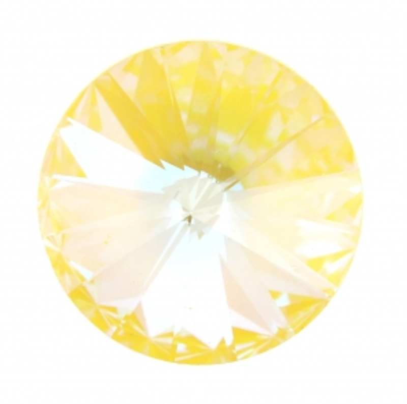 1 Rivoli Crystal Sunshine DeLite Unfoiled 14mm
