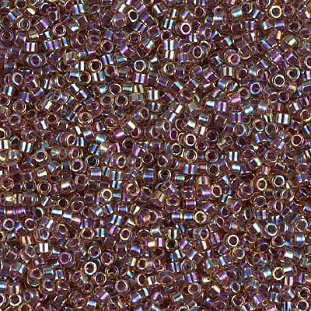 5g Miyuki Cranberry Lined Lt.Topaz AB Delica DB0091 5g Miyuki Cranberry Lined Lt.Topaz AB Delica DB0091