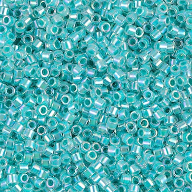 5g Miyuki Delica Lined Aqua Blue AB DB0079 5g Miyuki Delica Lined Aqua Blue AB DB0079
