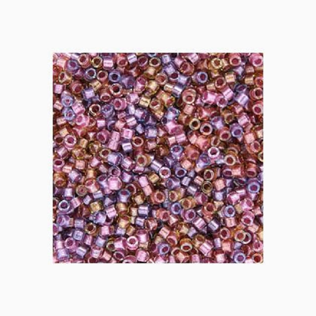 5g Miyuki Purple/Salmon Lined Mix DB0982 5g Miyuki Purple/Salmon Lined Mix DB0982