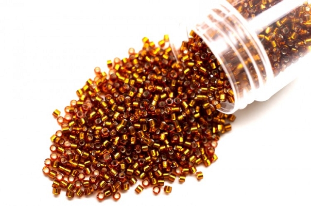 5g Miyuki Silver Lined Amber DB0144 5g Miyuki Silver Lined Amber DB0144