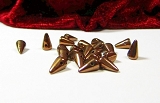 20 Spike Beads Jet Bronze 5x8mm