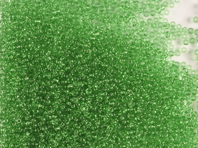 50g Rocailles 11/0 Transparent Green 50g Rocailles 11/0 Transparent Green